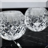 G02. Crystal candle holders. 